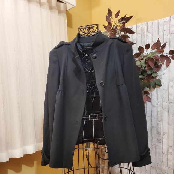 Zara Woman Black Lightweight Jacket - Picture 4 of 14